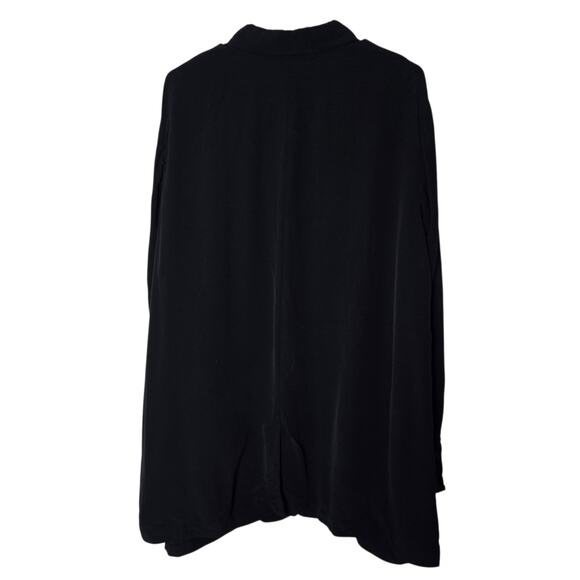 EILEEN FISHER Blazer Tencel Viscose 2 Button Jacket Suiting Black XXL - Picture 4 of 8